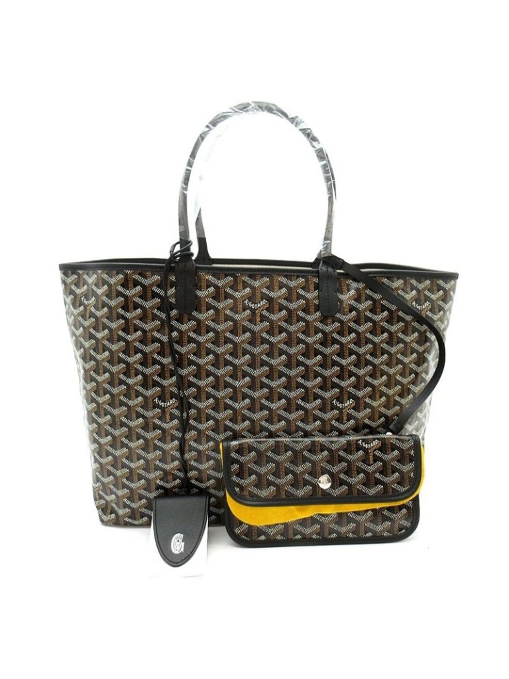 Goyard Saint Louis PM Leather Tote Bag Black
